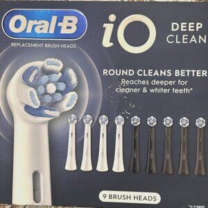 Oral B Replacement Brush Heads iO Deep Clean Round , 9 Pack